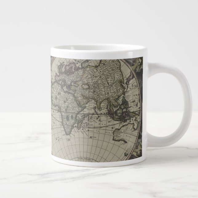 Dubbla Hemisphere World Map| 1672 Jumbo Mugg (Höger)
