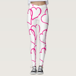 Dubbla hjärtklappning leggings