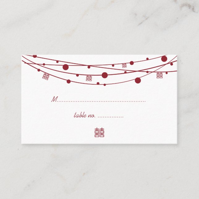 Dubbla: Höghastighetskort i Bröllop Placeringskort (Framsida)