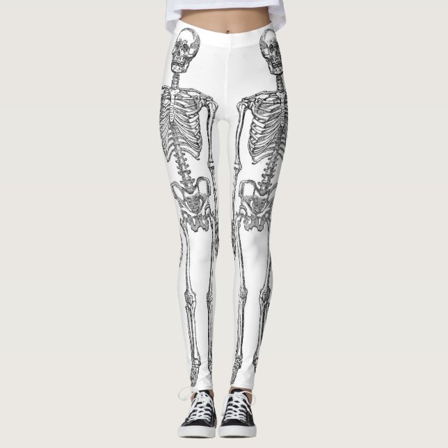 Dubbla Human Skeletons Black Leggings (Framsida)