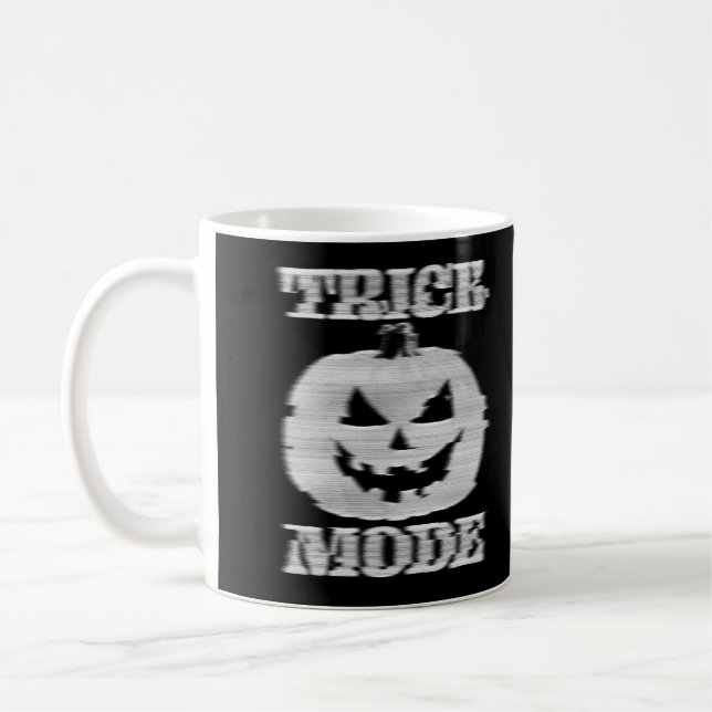 Dubbla i trikåläge Sided Glitchy Pumpkin Kaffemugg (Vänster)