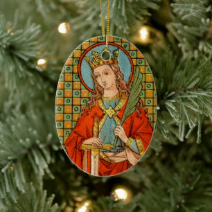 Dubbla Image St. Barbara (JP 01) Julgransprydnad Keramik