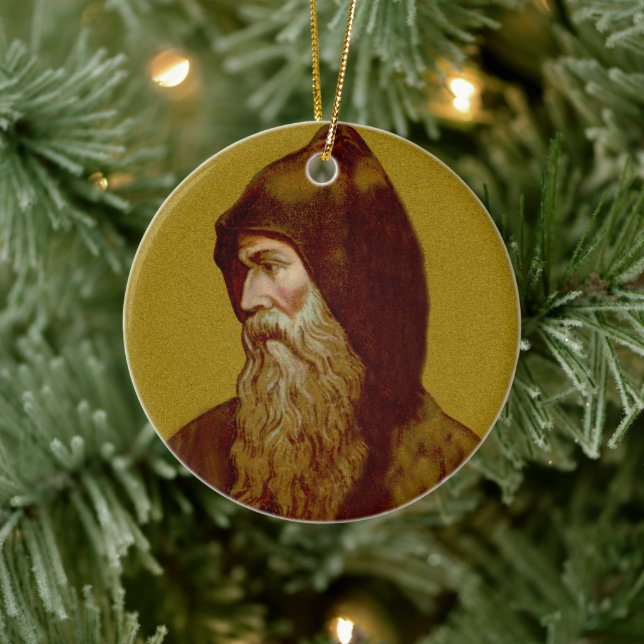 Dubbla Image St. Cyril Munk (M 002) Ceramic Julgransprydnad Keramik (Träd)