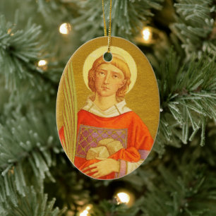 Dubbla Image St. Stephen ProtoMartyr (PM 08) Julgransprydnad Keramik