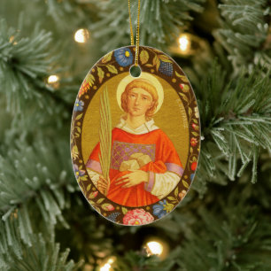 Dubbla Image St. Stephen ProtoMartyr (PM 08) Julgransprydnad Keramik