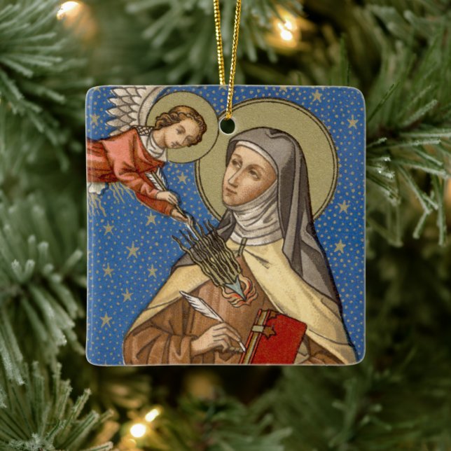 Dubbla Image St. Teresa of Avila (SAU 28) Julgransprydnad Keramik (Träd)