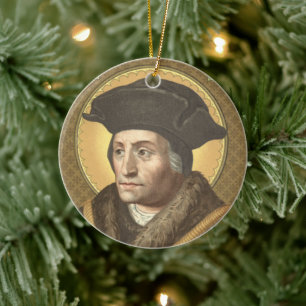 Dubbla Image St. Thomas More (SAU 026) Circular Julgransprydnad Keramik