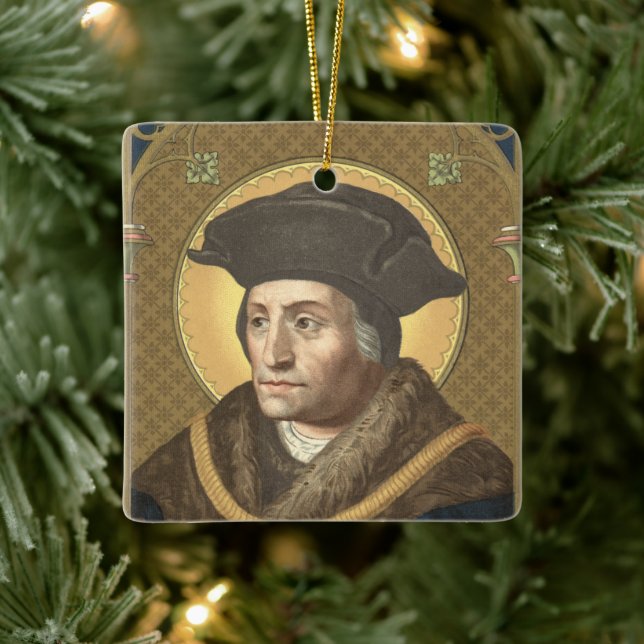 Dubbla Image St. Thomas More (SAU 026) Square Julgransprydnad Keramik (Träd)
