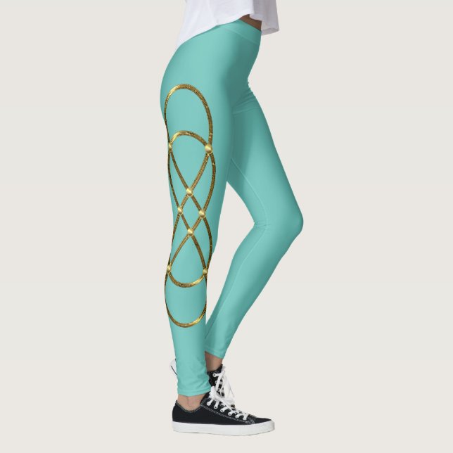Dubbla Infinity antique guld + dina idéer Leggings (Höger)
