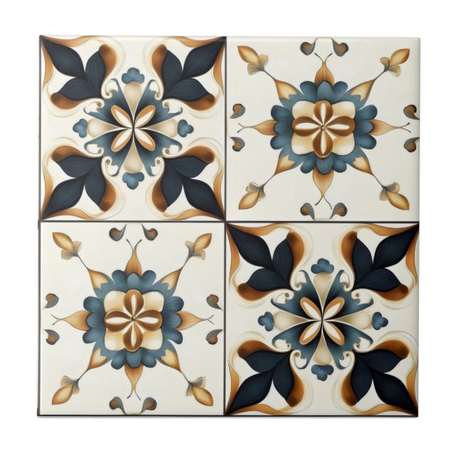 Dubbla Italienska Tile Mönster Kakelplatta (Framsidan)