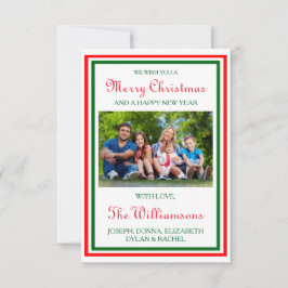 Dubbla Jultrim - foto - 3 x 5-julkort Inbjudningar