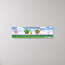 Dubbla kanvastryck 4 säsonger unik digital konst