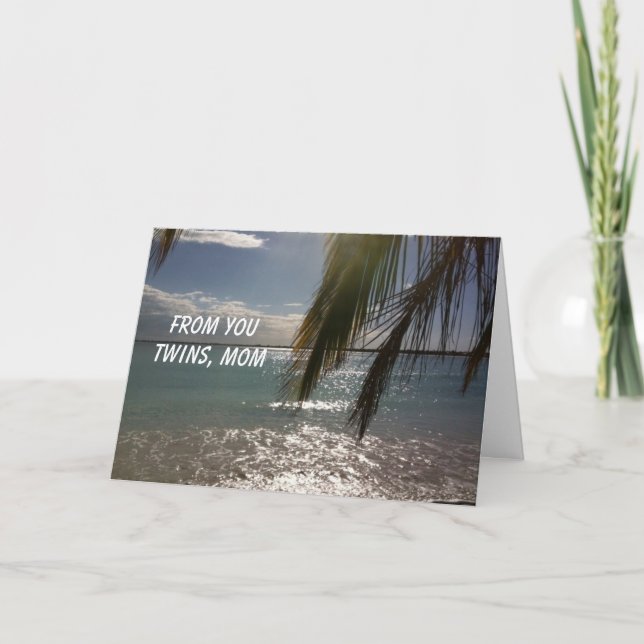 DUBBLA KÄRLEK FRÅN TWILLINGAR PÅ MAMMA BIRTHDAY KORT (Framsida)