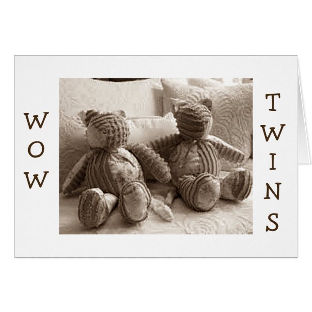 DUBBLA KÄRLEK/JOY/ROLIGT MED FÖDELSE AV DINA TWILL HÄLSNINGSKORT (Framsidan Horizontal)