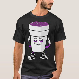 Dubbla Kopp Styrofoam Lean Codeine Lila Drank Siz T Shirt