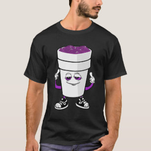 Dubbla Kopp Styrofoam Lean Codeine Lila Drank Siz T Shirt
