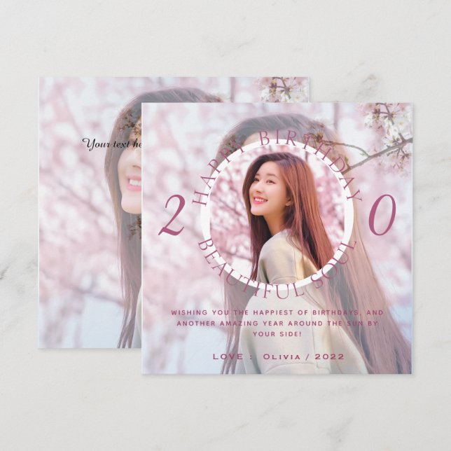 Dubbla Lagrar anpassar Grattis på födelsedagen-kor Kort (Fram/baksida)