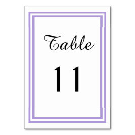 Dubbla Lavender Trim - Bord-kort Bordsnummer