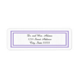 Dubbla Lavender Trim - Returadressetikett Returadress Etikett