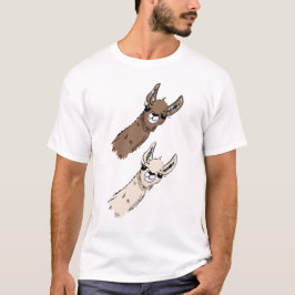 Dubbla Llama-huvuden T Shirt