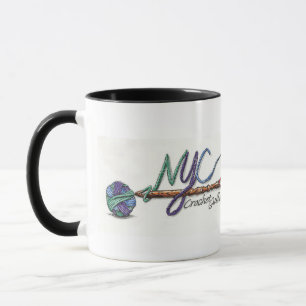 Dubbla Logotyp NYC Crochet Guild Mugg