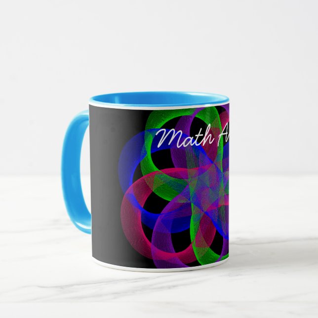 Dubbla Loop Geometric Math Art Coffee Mugg (Framsida vänster)