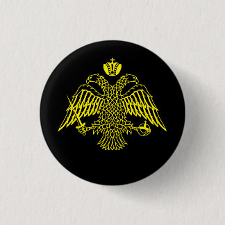 Dubbla med Eagle Byzantine och Christian Emblem B Knapp