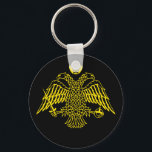 Dubbla med Eagle Byzantine och Christian Emblem Nyckelring<br><div class="desc">Det ekumeniska patriarkatet och berget Athos, och även de grekisk-ortodoxa kyrkorna i diasporan under patriarkatets använda denna dubbla-ledda örn som deras flagga eller emblem. Örnen framställs som en klämning av ett svärd och en orb med krona ovanför och mellan dess två huvuden. Konstruktionen kallas ibland för "bysantinsk imperialistisk flagga" och...</div>