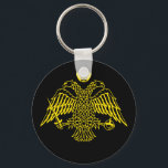 Dubbla med Eagle Byzantine och Christian Emblem Nyckelring<br><div class="desc">Det ekumeniska patriarkatet och berget Athos, och även de grekisk-ortodoxa kyrkorna i diasporan under patriarkatets använda denna dubbla-ledda örn som deras flagga eller emblem. Örnen framställs som en klämning av ett svärd och en orb med krona ovanför och mellan dess två huvuden. Konstruktionen kallas ibland för "bysantinsk imperialistisk flagga" och...</div>