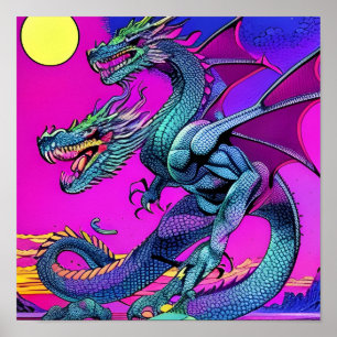 Dubbla med rubriken Dragon Poster