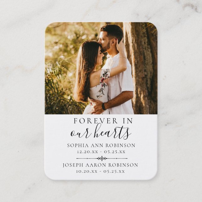 Dubbla Minnesfunktionellt fotopakort Visitkort (Framsida)