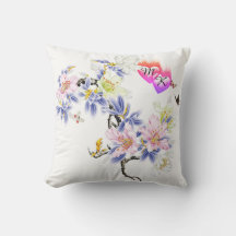 Dubbla Monogram FlamHearter med blommor