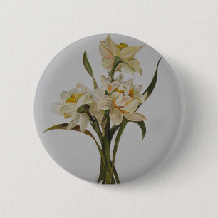 Dubbla Narcissi Bouquet Blommigt Art Knapp