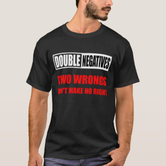 Dubbla negationar (mörk) t-shirt