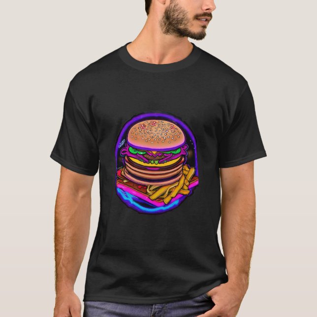Dubbla neonostburgare t shirt (Framsida)
