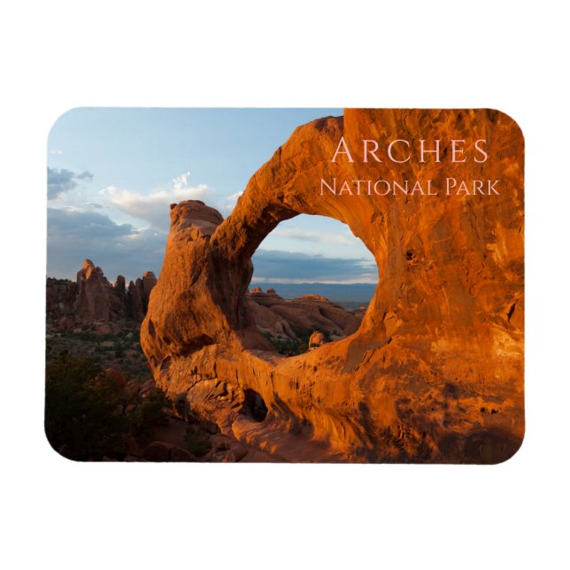 Dubbla O Arch, Arches National Park, Utah Magnet (Horisontell)