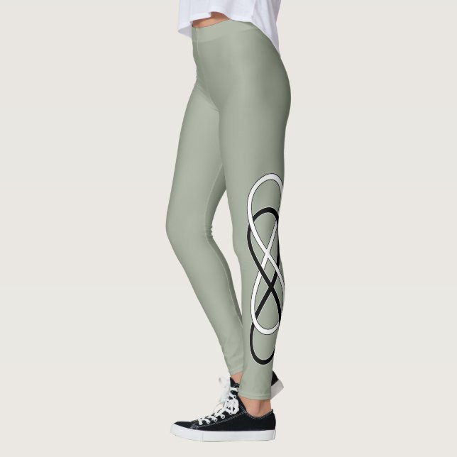 Dubbla - oändligt svart och vitt + dina idéer leggings (Vänster)
