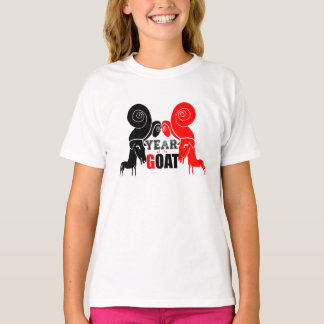 Dubbla Odd Goat Chinese Year Zodiac Birthday Girl Tee Shirt
