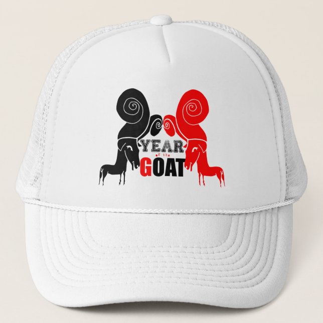 Dubbla Odd Goat Chinese Year Zodiac Truckerkeps (Framsida)