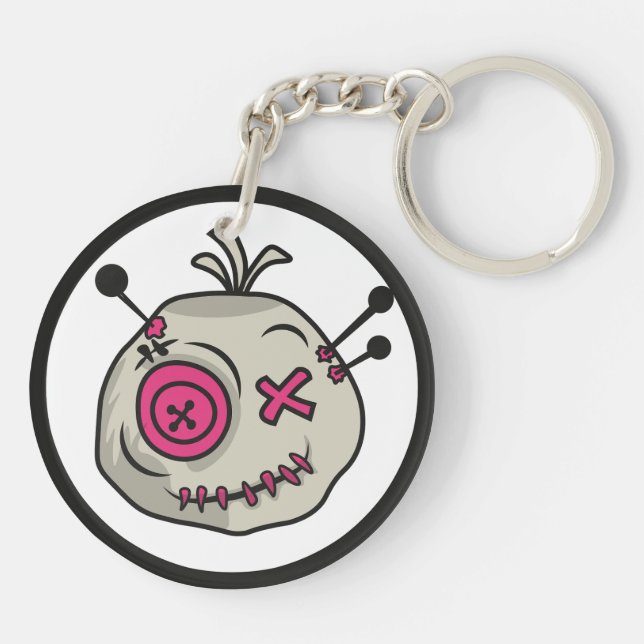 Dubbla om Voodoo Token Acrylic Keychain (Baksidan)