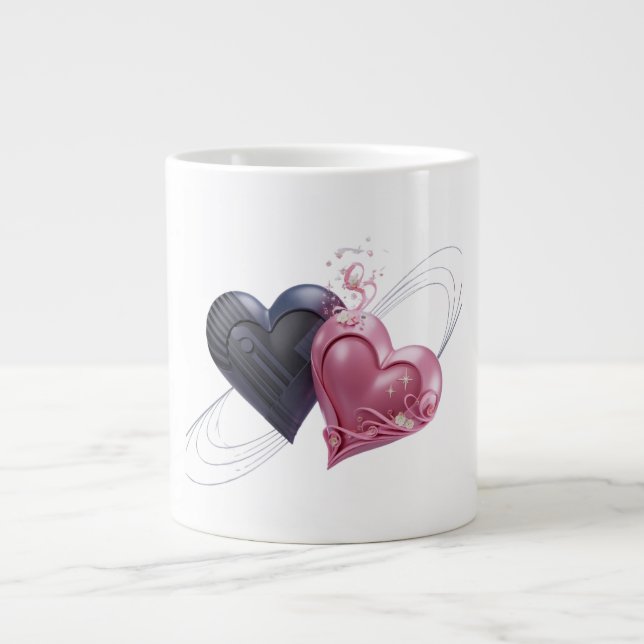 Dubbla örtartade kaffe Mugg Jumbo Mugg (Framsidan)