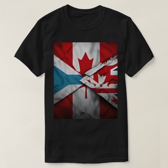 "Dubbla passioner: Kanada och Fiji Rugby" T Shirt (Design framsida)