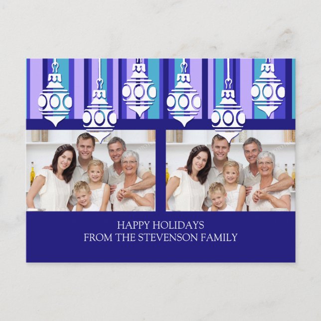 Dubbla Photo Glad helg julkort Vykort (Framsida)