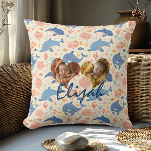 Dubbla Photo Pillow Heart Ramar Kawaii Ocean Kudde
