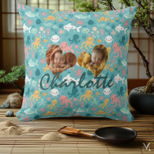 Dubbla Photo Pillow och Kawaii Ocean Mönster