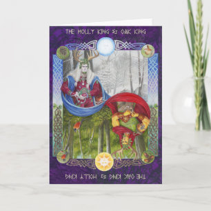 Dubbla Porträtt vid Oak Kung och Holly Kung Kort