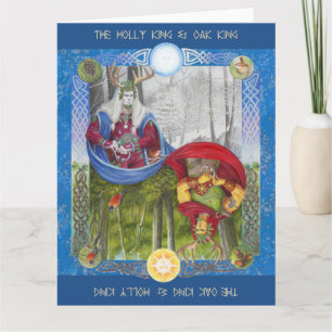 Dubbla Porträtt vid Oak Kung och Holly Kung Kort
