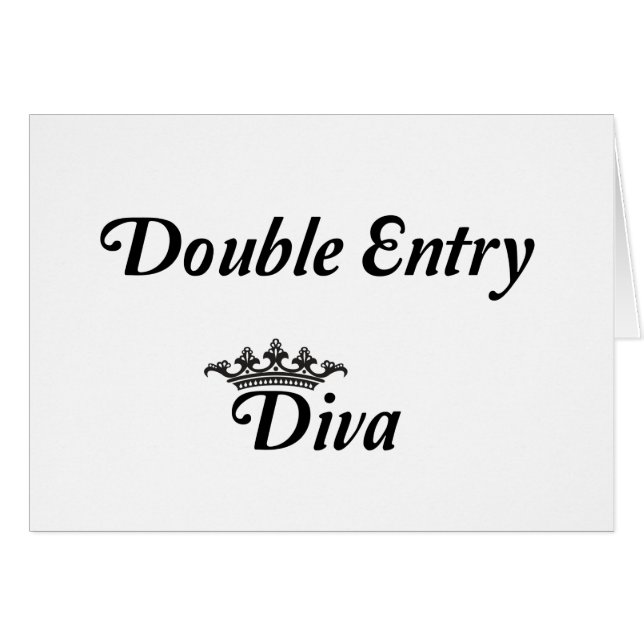 Dubbla Post Diva Hälsningskort (Framsidan Horizontal)