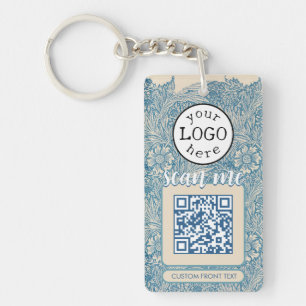 Dubbla QR Code for Business William Morris Blue