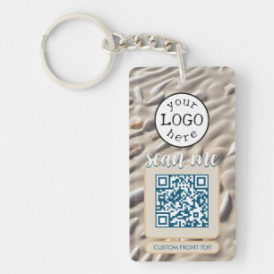 Dubbla QR-kod för Business Sandy Beach